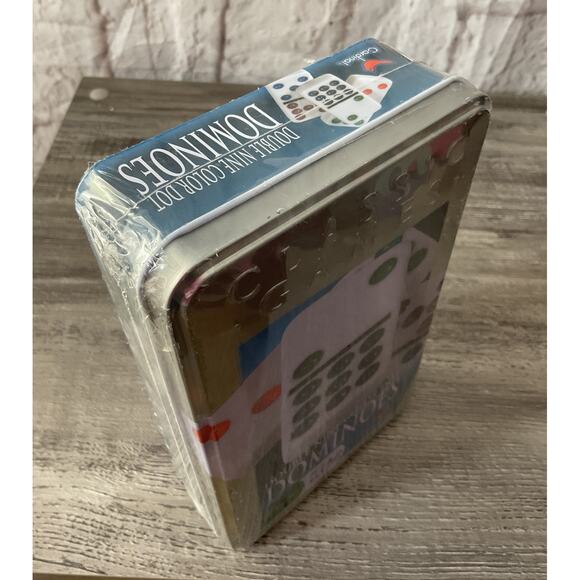 New 2007 Sealed New Tin Cardinal Dominoes Double Nine Color Dot - Picture 5 of 5